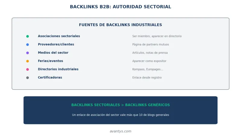 Fuentes de backlinks para empresas B2B