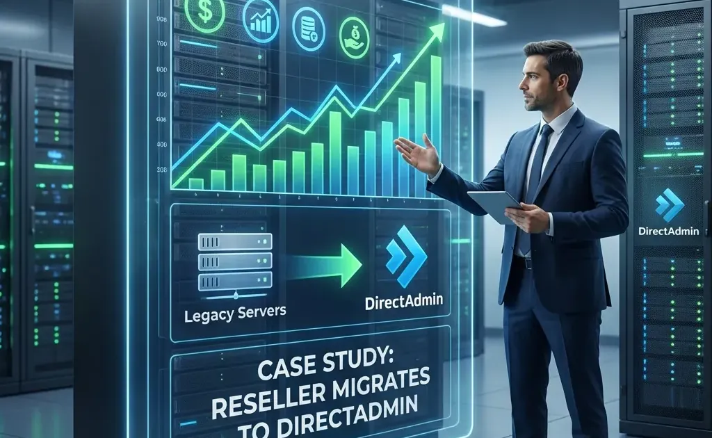 Caso de estudio: agencia web migra de cPanel a DirectAdmin y ahorra 68%