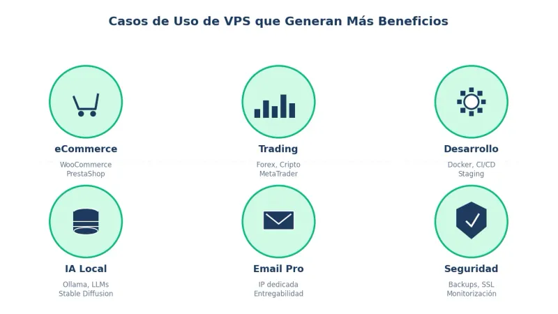 15 casos de uso de VPS que más beneficios generan en 2025
