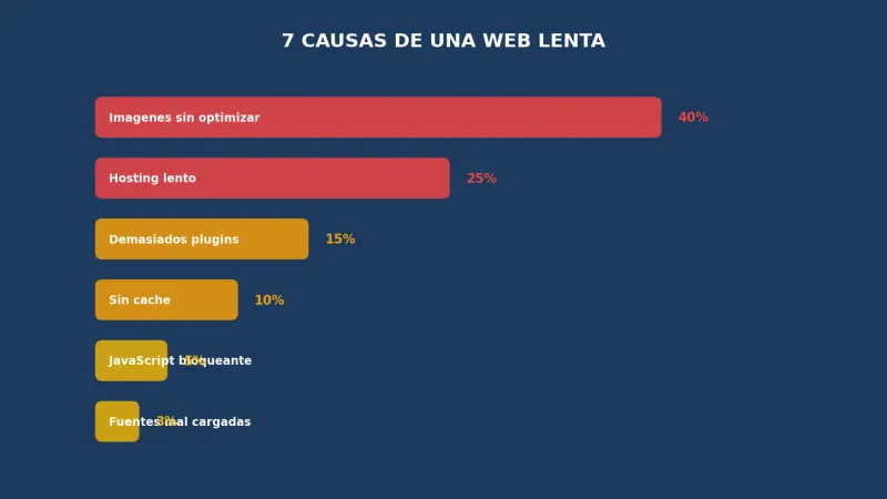 7 causas principales de una página web lenta