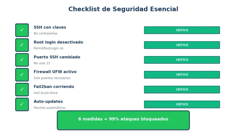 Checklist de seguridad VPS Linux