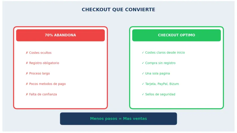 Checkout optimizado para conversión