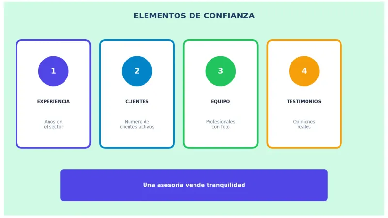 Elementos de confianza para web de asesoría
