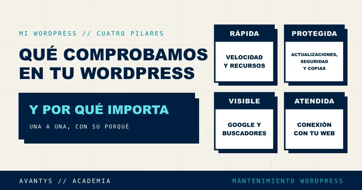 Qué comprobamos en tu WordPress y por qué importa