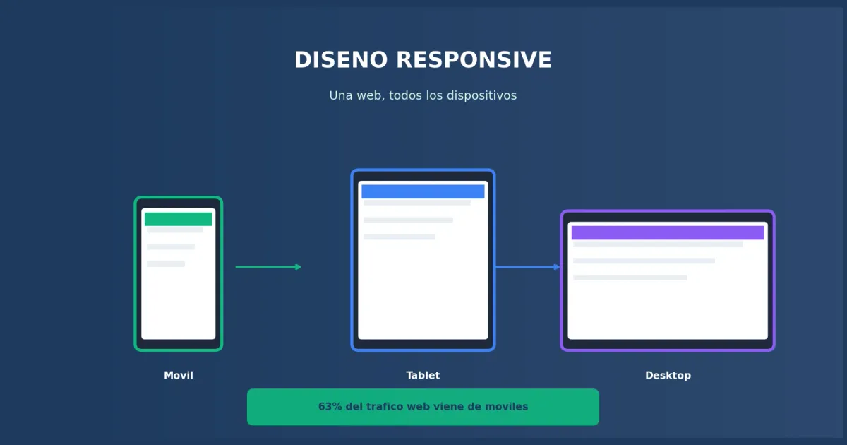 Diseño responsive: cómo adaptar tu web a móvil, tablet y escritorio