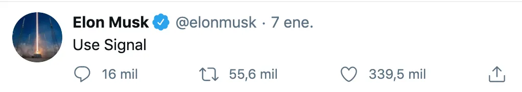 elon musk signal