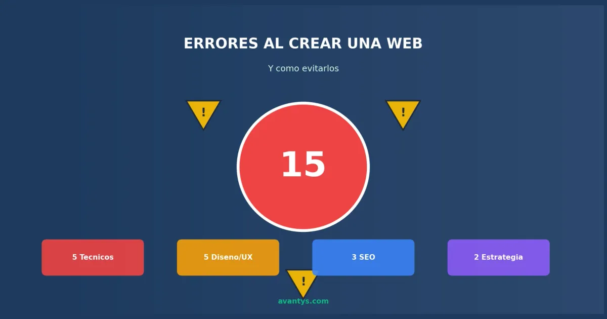 15 errores comunes al crear una página web y cómo evitarlos