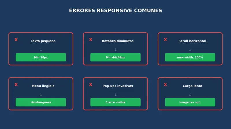 5 errores comunes de diseño responsive y cómo evitarlos
