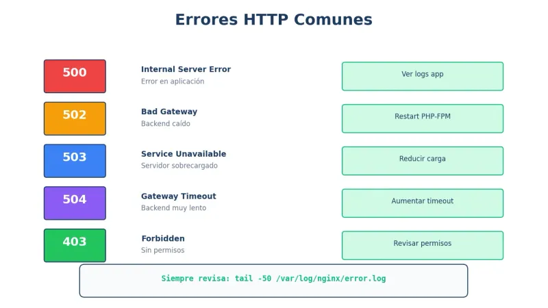 Errores web en servidor