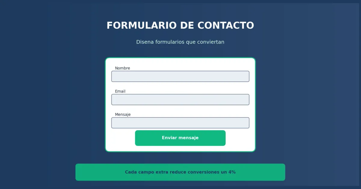 Cómo diseñar un formulario de contacto efectivo