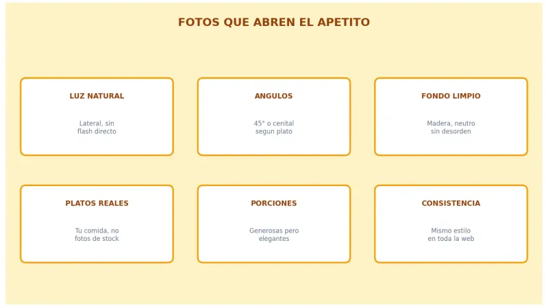 Fotografía de restaurante para web