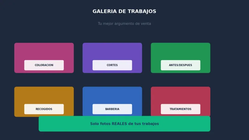 Galería de trabajos para web de peluquería
