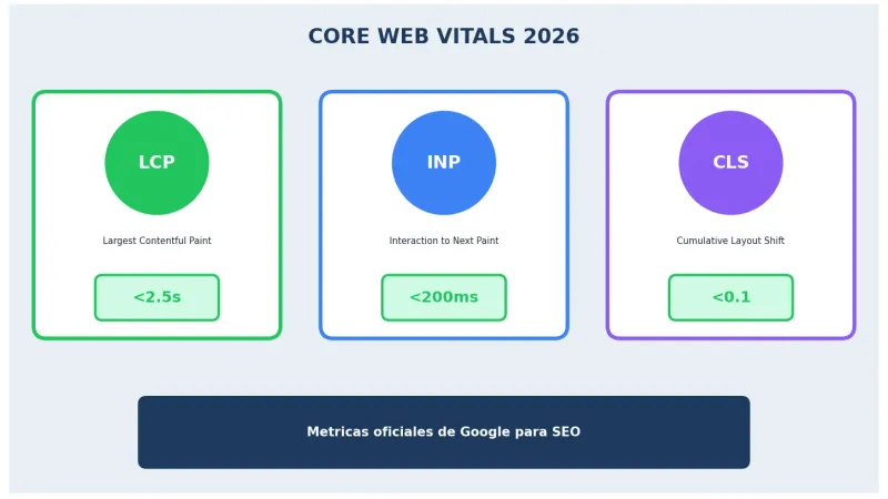 Core Web Vitals: métricas de velocidad que importan en 2026