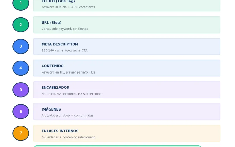 Checklist optimizar artículo WordPress