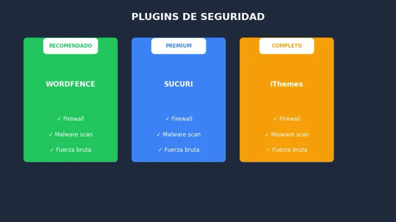 Comparativa plugins seguridad
