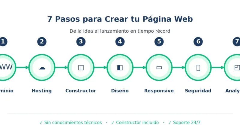 Proceso paso a paso para crear una página web con constructor visual
