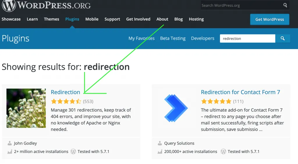 redirecciones 301 wordpress