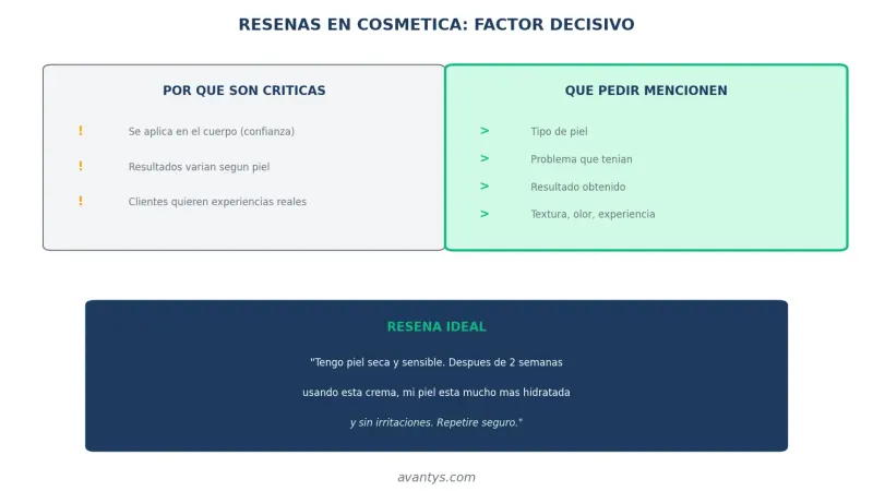 Reseñas para cosmética artesanal