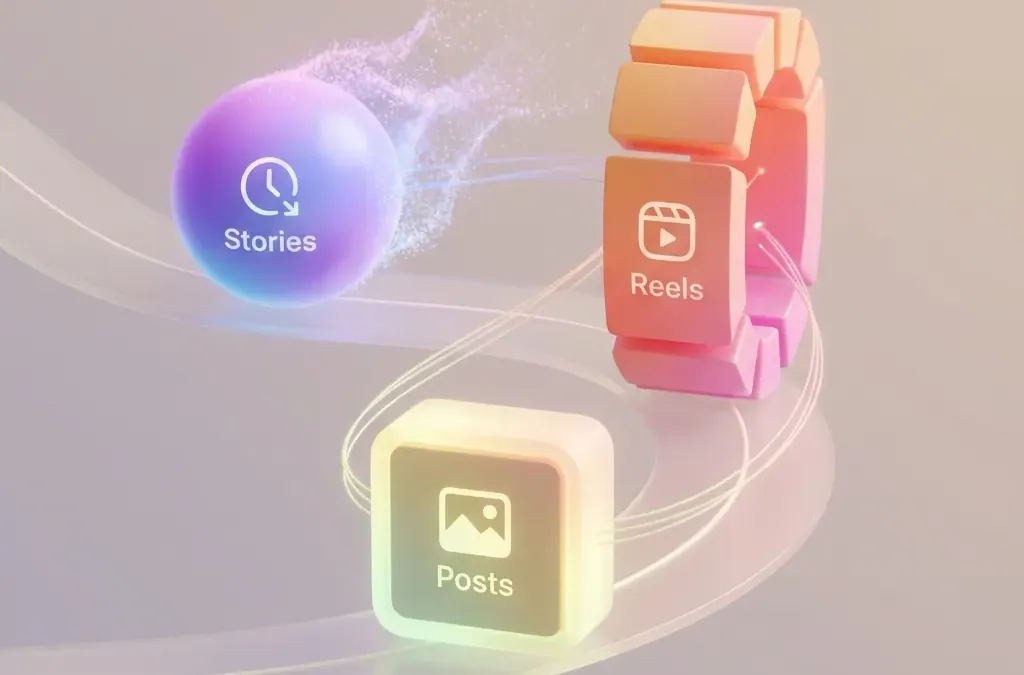 Stories vs Reels vs Posts: Cuándo Usar Cada Formato