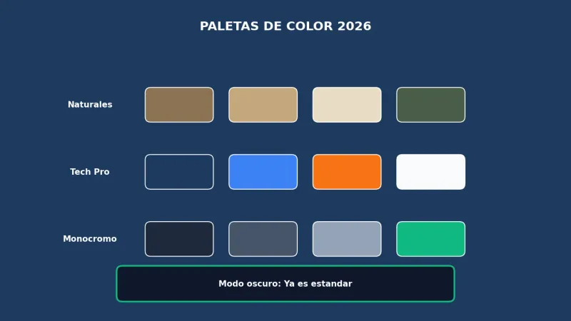 Tendencias de colores en diseño web 2026