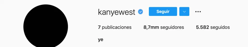 Insignia de verificacion de Instagram