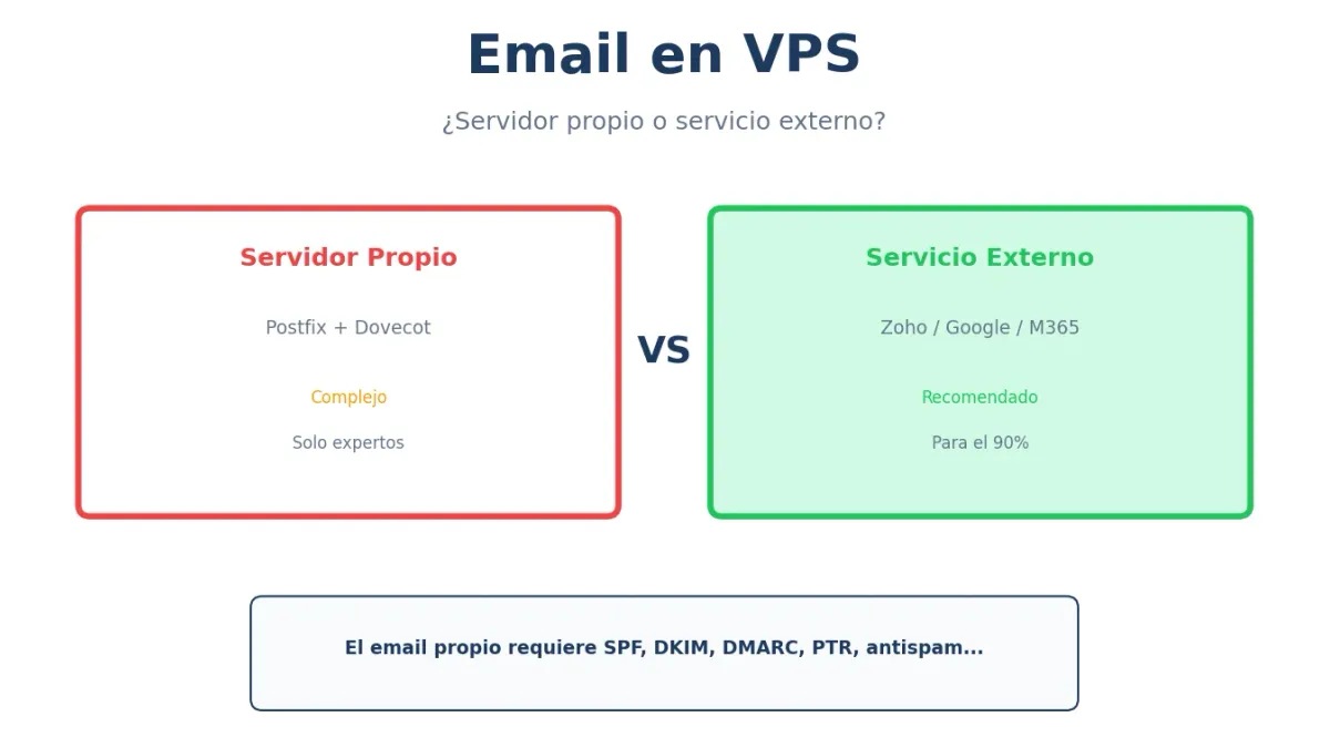 Email en VPS: Servidor Propio vs Servicios Externos