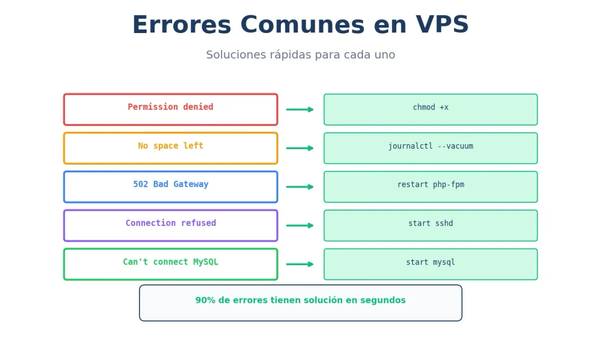 Errores Comunes en VPS: Soluciones Rápidas