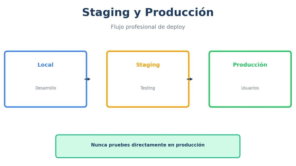 Staging y Producción en VPS: Flujo Profesional